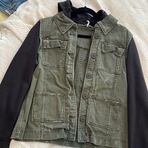 Free People Distressed Denim Jacket